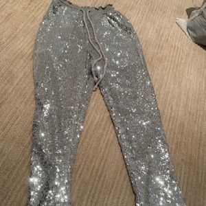 Glitzy sweatpants!